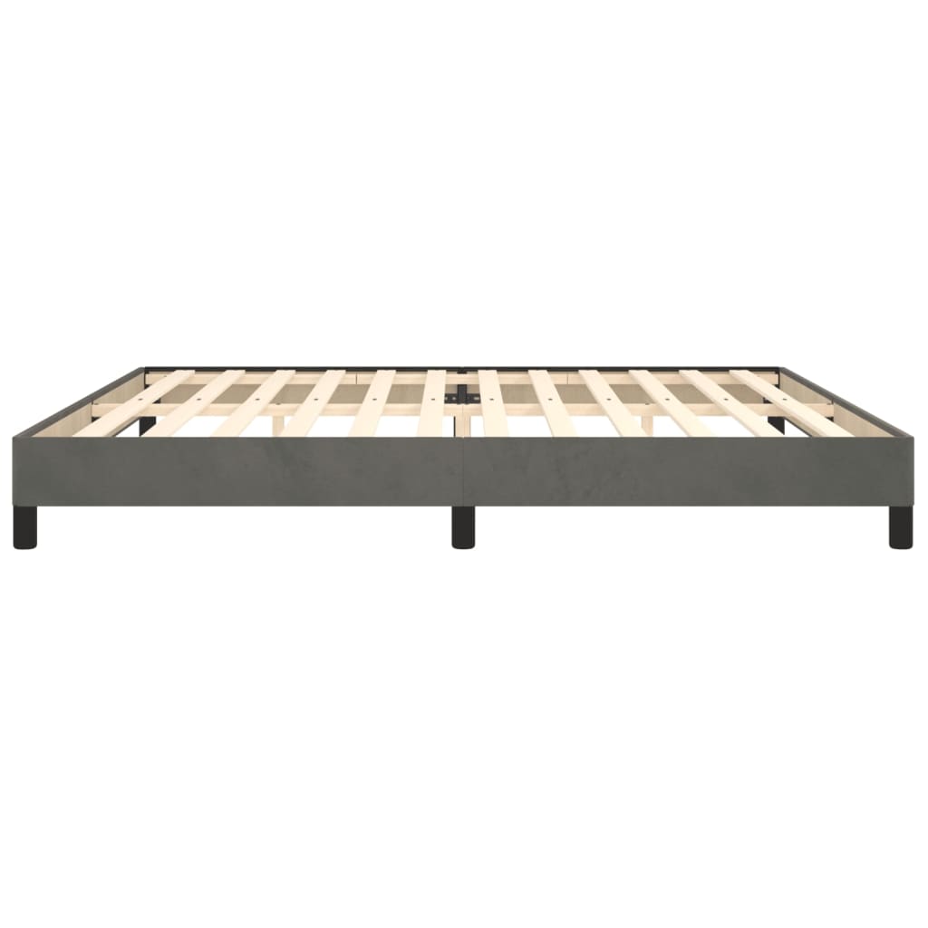 Giroletto senza Materasso Grigio Scuro 200x200 cm Velluto | homemem39