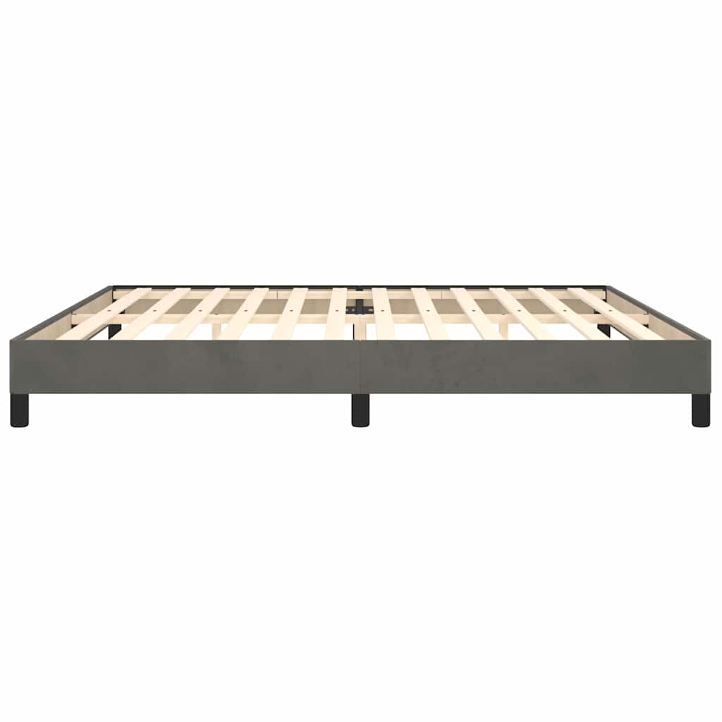 Giroletto senza Materasso Grigio Scuro 200x200 cm Velluto