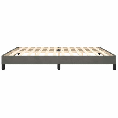 Giroletto senza Materasso Grigio Scuro 200x200 cm Velluto