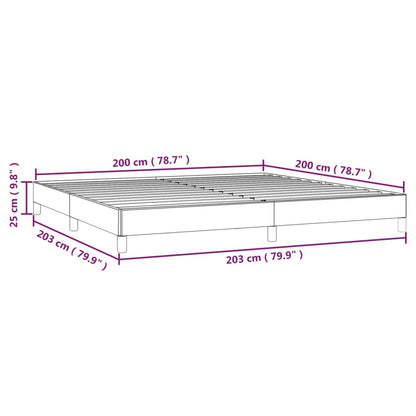 Giroletto senza Materasso Grigio Scuro 200x200 cm Velluto | homemem39