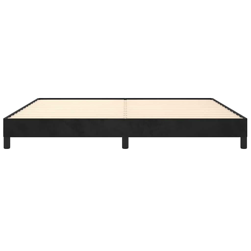 Giroletto senza Materasso Nero 200x200 cm in Velluto