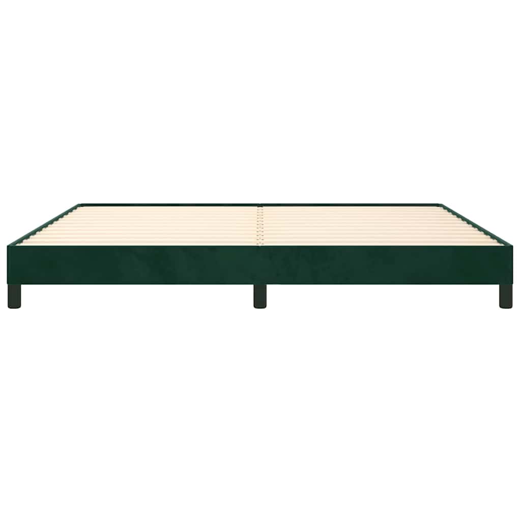 Giroletto senza Materasso Verde Scuro 200x200 cm in Velluto