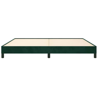 Giroletto senza Materasso Verde Scuro 200x200 cm in Velluto