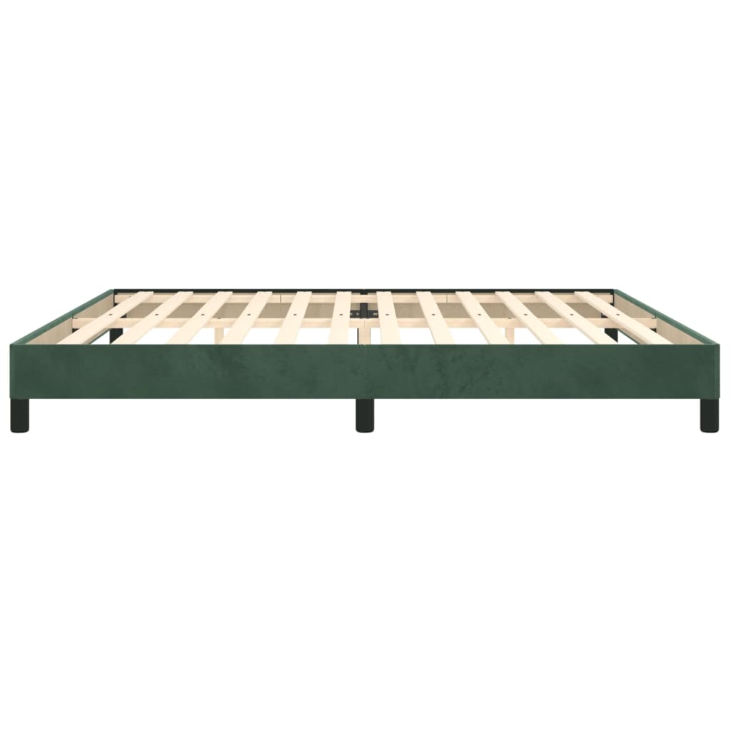 Giroletto senza Materasso Verde Scuro 200x200 cm in Velluto - homemem39