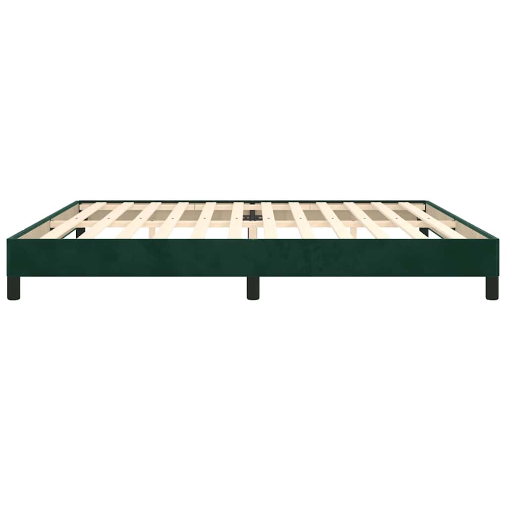Giroletto senza Materasso Verde Scuro 200x200 cm in Velluto