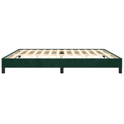 Giroletto senza Materasso Verde Scuro 200x200 cm in Velluto