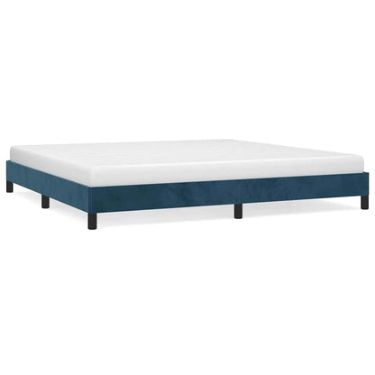 Giroletto senza Materasso Blu Scuro 200x200 cm in Velluto