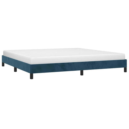 Giroletto senza Materasso Blu Scuro 200x200 cm in Velluto