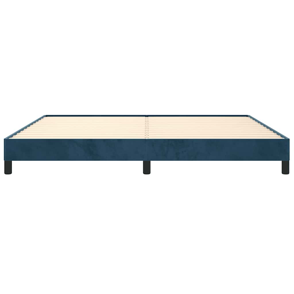Giroletto senza Materasso Blu Scuro 200x200 cm in Velluto