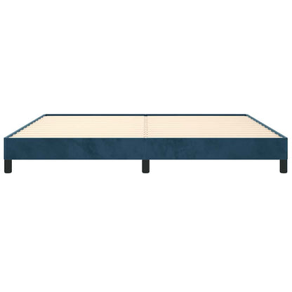 Giroletto senza Materasso Blu Scuro 200x200 cm in Velluto