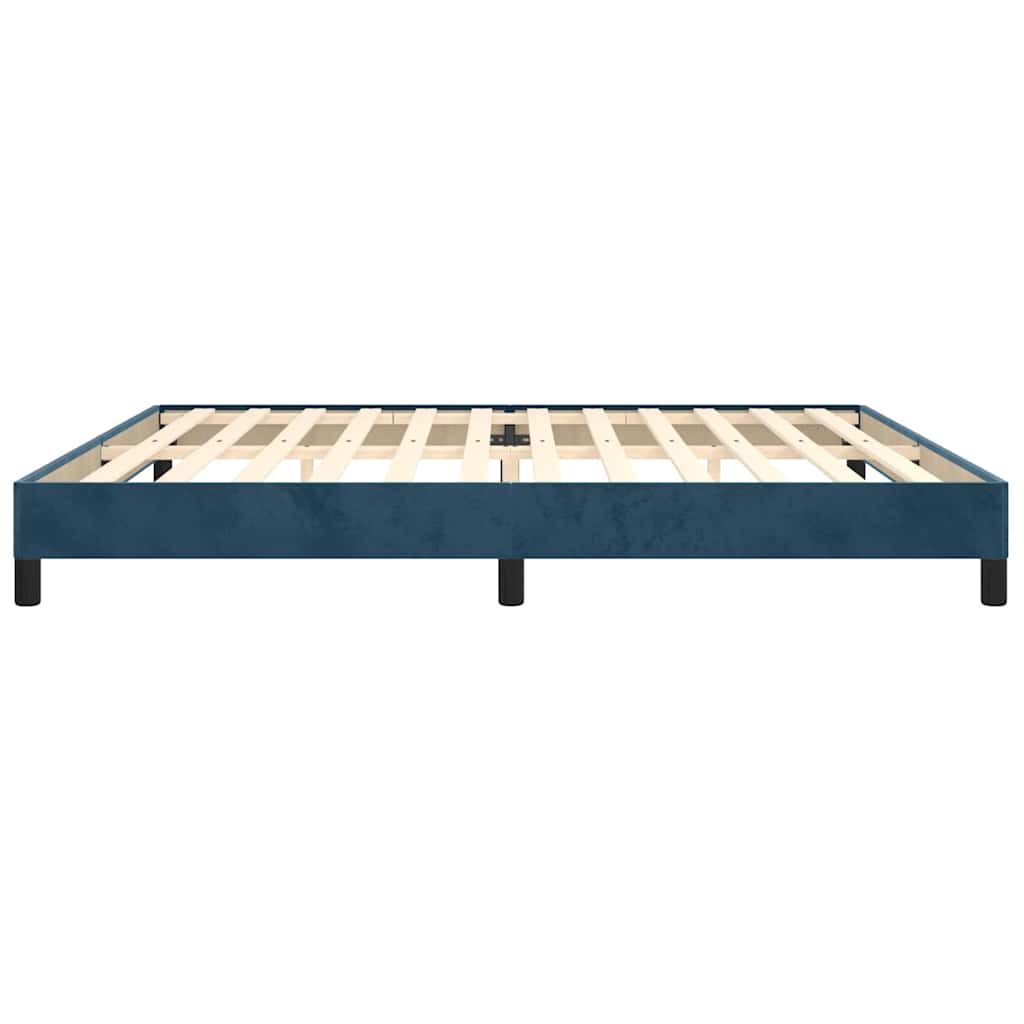 Giroletto senza Materasso Blu Scuro 200x200 cm in Velluto