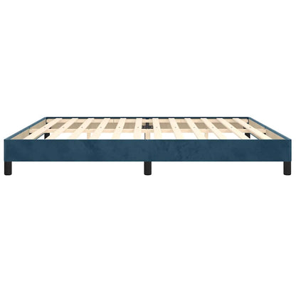 Giroletto senza Materasso Blu Scuro 200x200 cm in Velluto