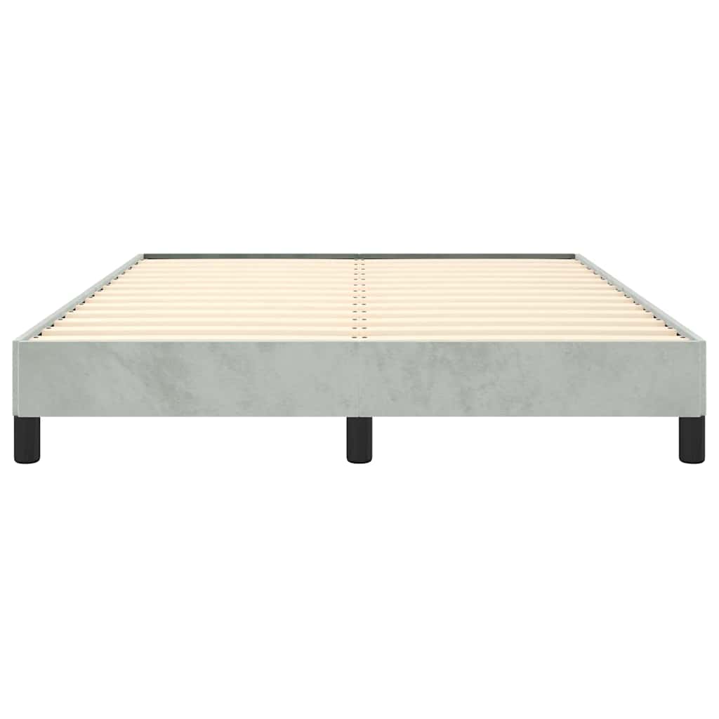Struttura letto senza Materasso Grigio Chiaro 137x190 cm Velluto integrale | homemem39