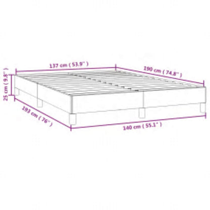 Struttura letto senza Materasso Grigio Chiaro 137x190 cm Velluto integrale | homemem39