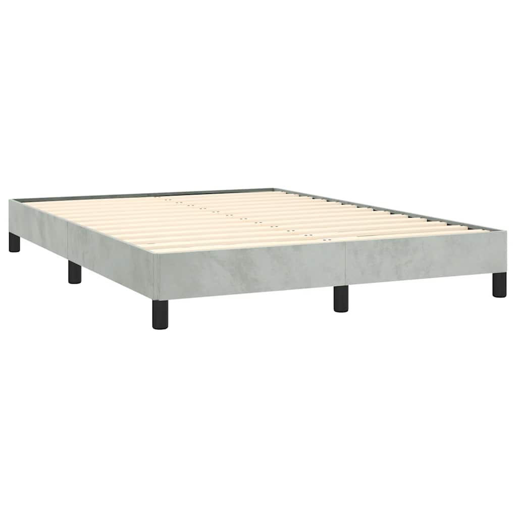 Struttura letto senza Materasso Grigio Chiaro 152x203 cm matrimoniale Velluto | homemem39