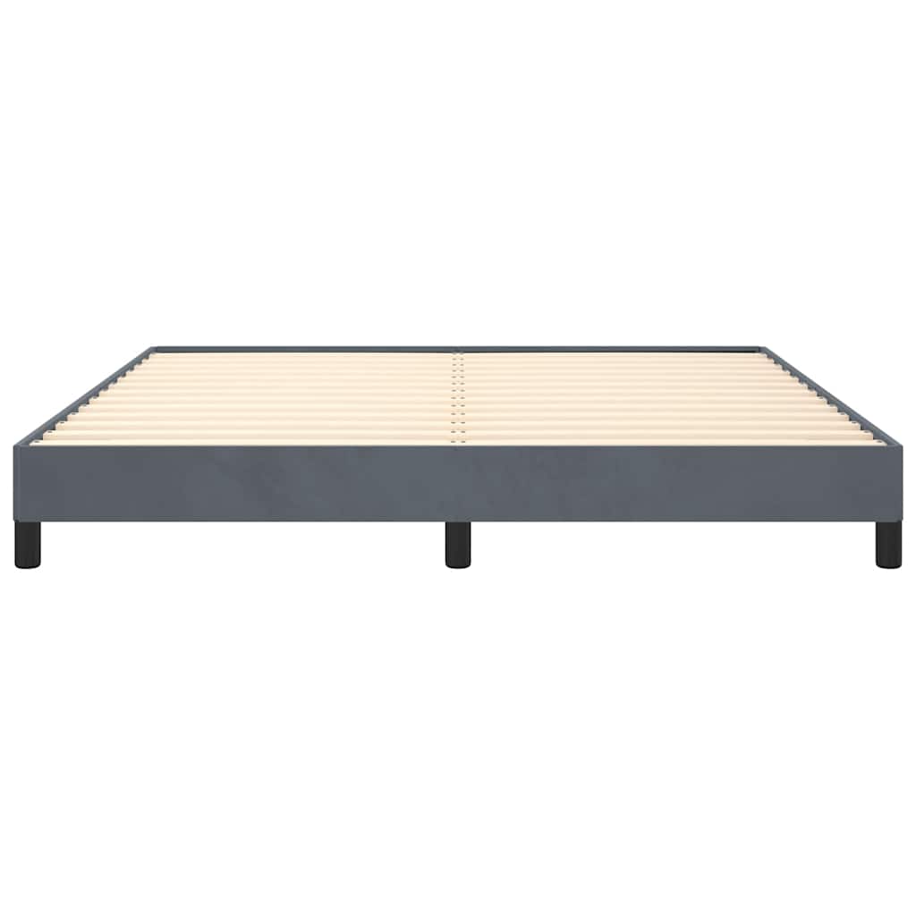 Struttura letto senza Materasso Grigio Scuro 193x203 cm matrimoniale Velluto | homemem39