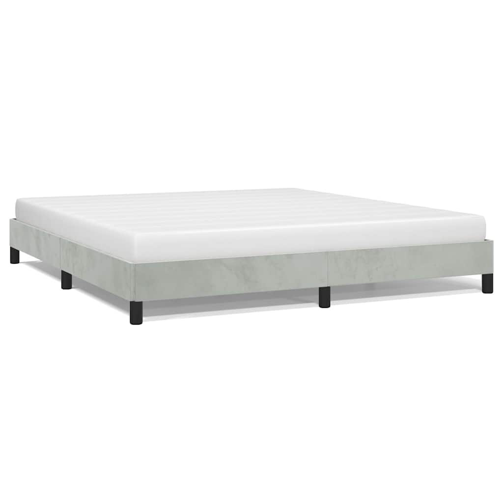 Struttura letto senza Materasso Grigio Chiaro California King Velluto | homemem39