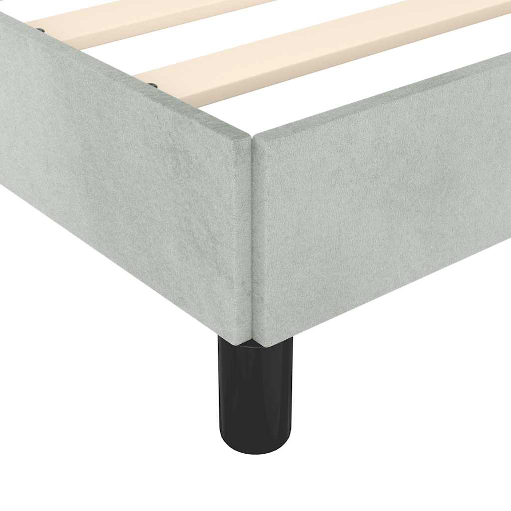 Struttura letto senza Materasso Grigio Chiaro California King Velluto | homemem39