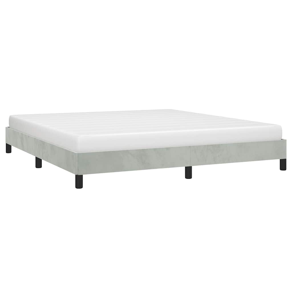Struttura letto senza Materasso Grigio Chiaro California King Velluto | homemem39