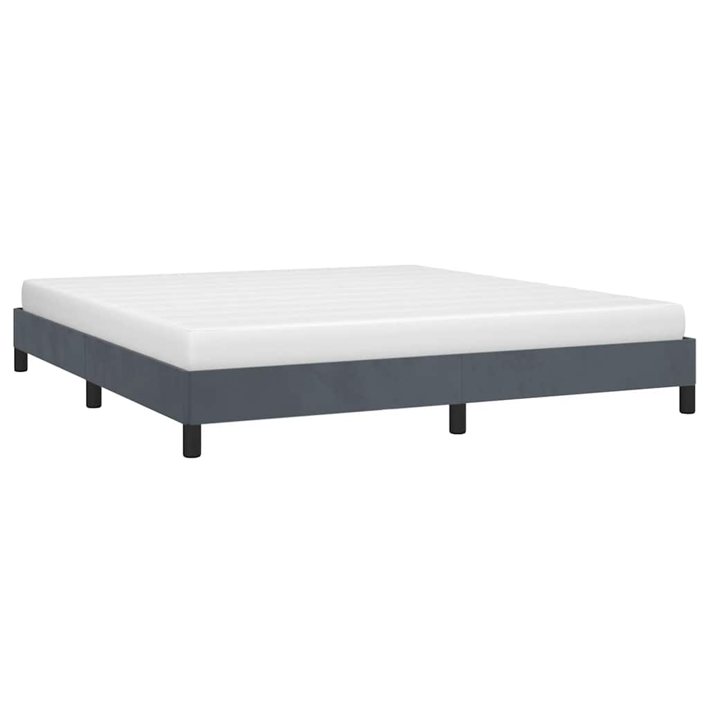 Struttura letto senza Materasso Grigio Scuro California King Velluto | homemem39
