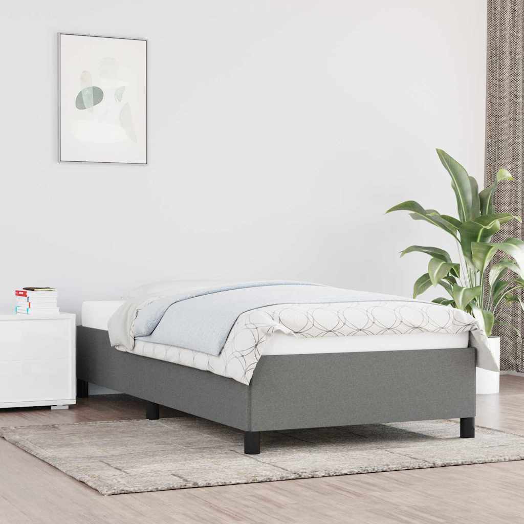 Giroletto senza Materasso Grigio Scuro 90x190 cm Tessuto