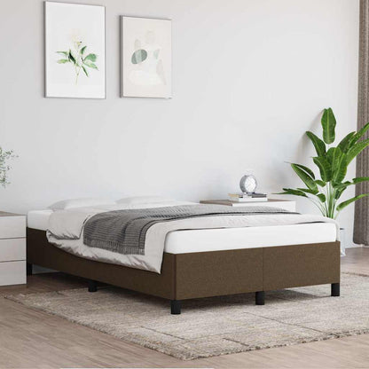Giroletto senza Materasso Marrone Scuro 120x200 cm Tessuto