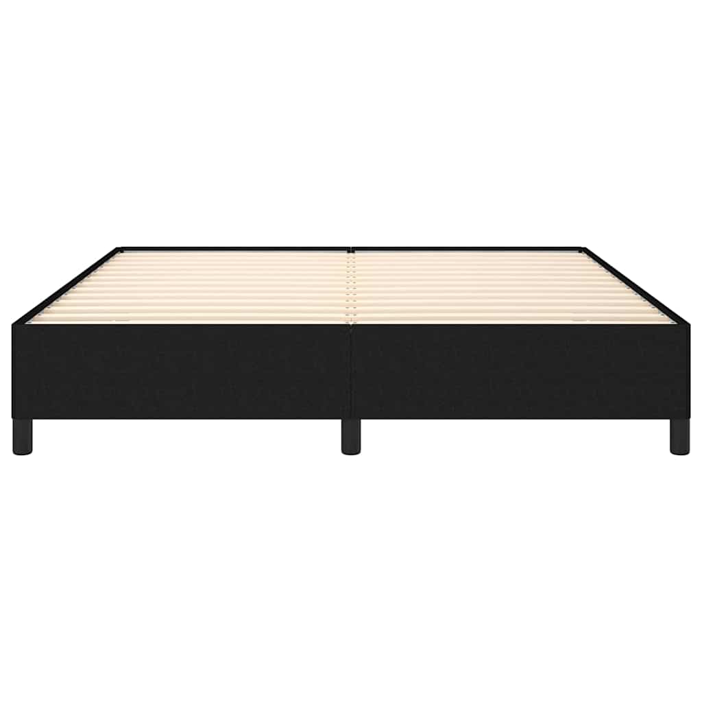 Giroletto senza Materasso Nero 160x200 cm in Tessuto