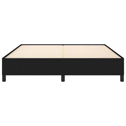 Giroletto senza Materasso Nero 160x200 cm in Tessuto