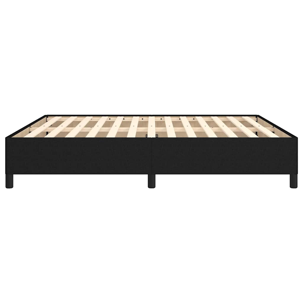 Giroletto senza Materasso Nero 160x200 cm in Tessuto