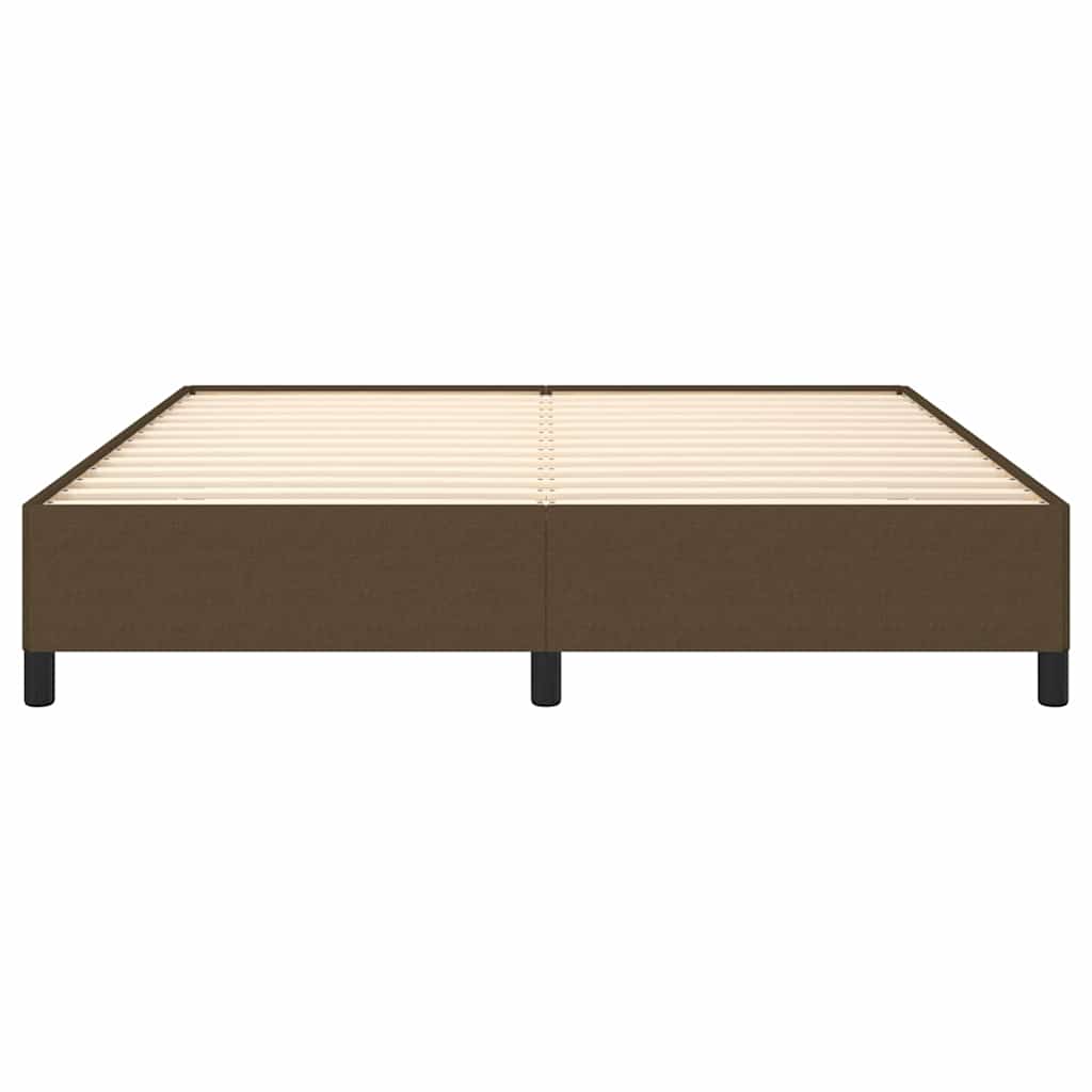 Giroletto senza Materasso Marrone Scuro 160x200 cm Tessuto