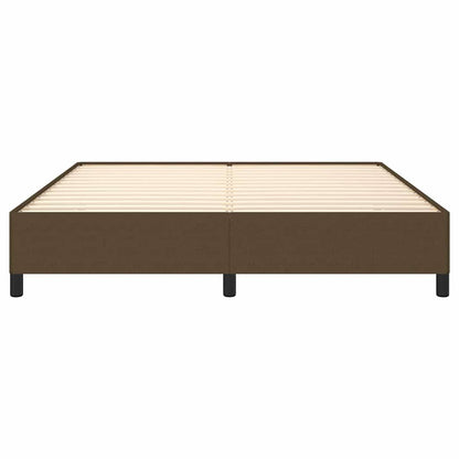 Giroletto senza Materasso Marrone Scuro 160x200 cm Tessuto