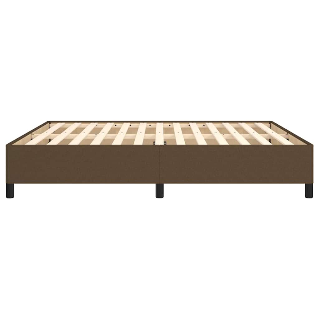 Giroletto senza Materasso Marrone Scuro 160x200 cm Tessuto