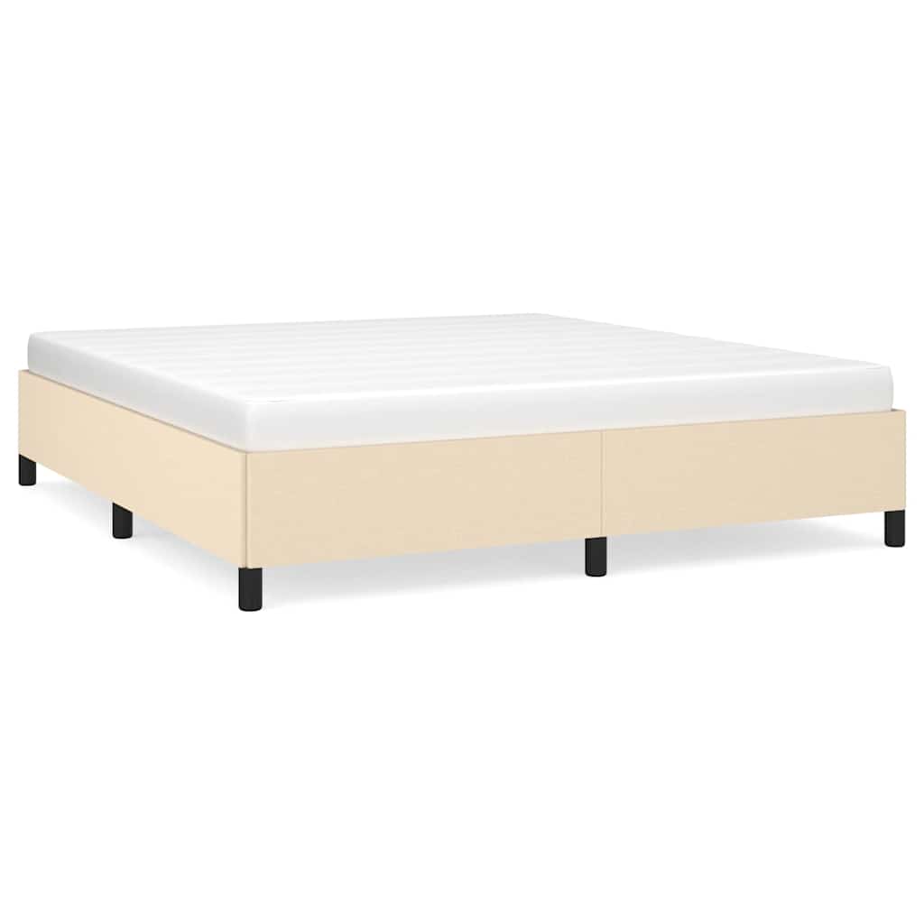 Giroletto senza Materasso Crema 160x200 cm in Tessuto