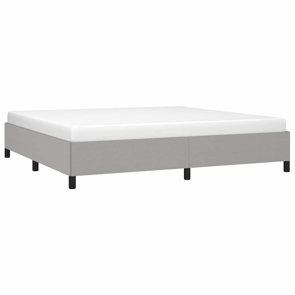 Giroletto senza Materasso Grigio Chiaro 200x200 cm Tessuto