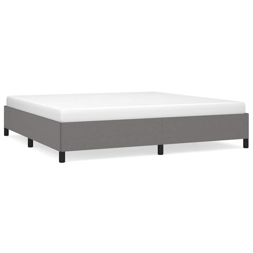 Giroletto senza Materasso Grigio Scuro 200x200 cm Tessuto