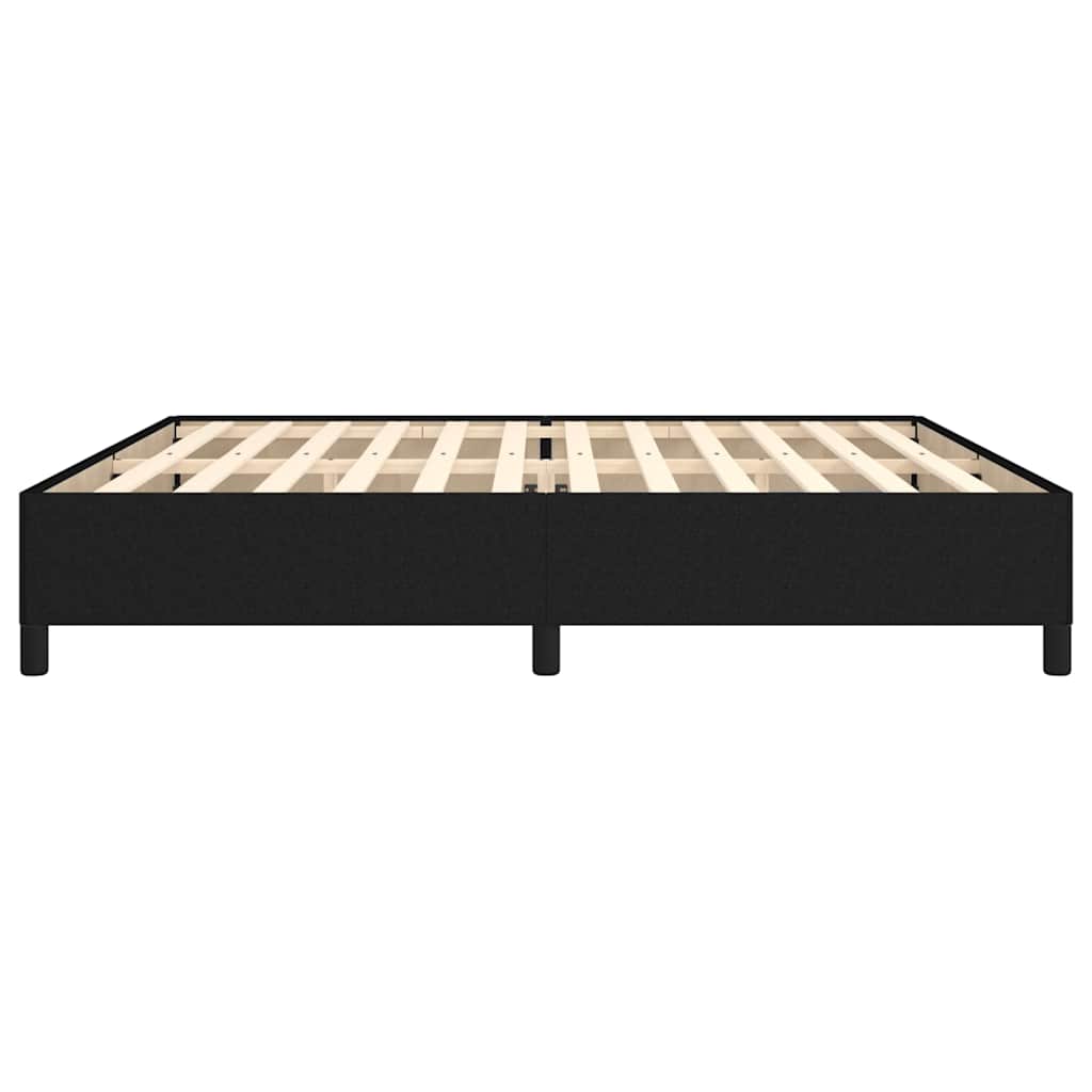 Giroletto senza Materasso Nero 200x200 cm in Tessuto
