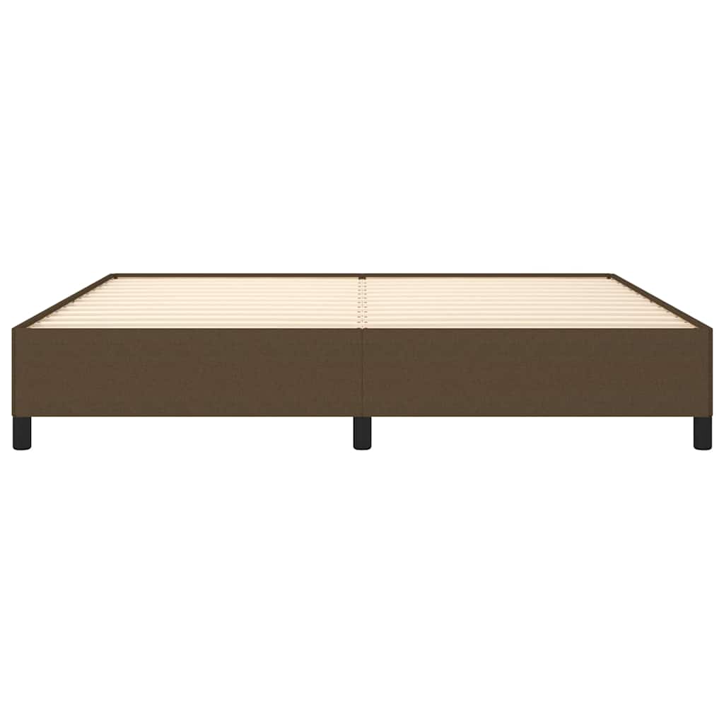 Giroletto senza Materasso Marrone Scuro 200x200 cm in Tessuto