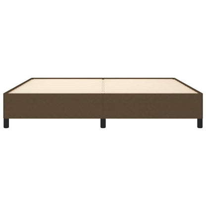 Giroletto senza Materasso Marrone Scuro 200x200 cm in Tessuto