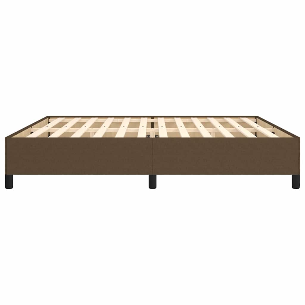 Giroletto senza Materasso Marrone Scuro 200x200 cm in Tessuto