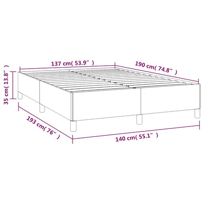 Struttura letto senza Materasso Grigio Scuro 137x190 cm in Tessuto | homemem39