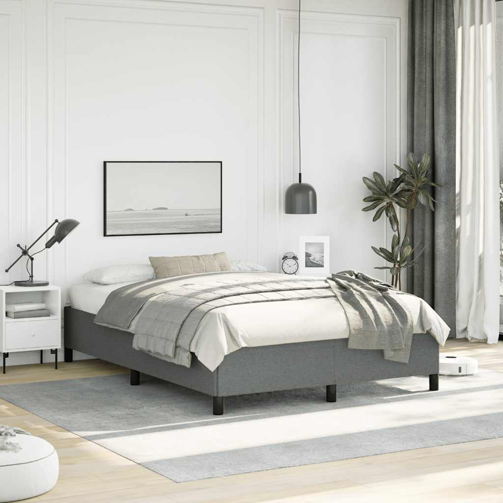 Struttura letto senza Materasso Grigio Scuro 137x190 cm in Tessuto | homemem39