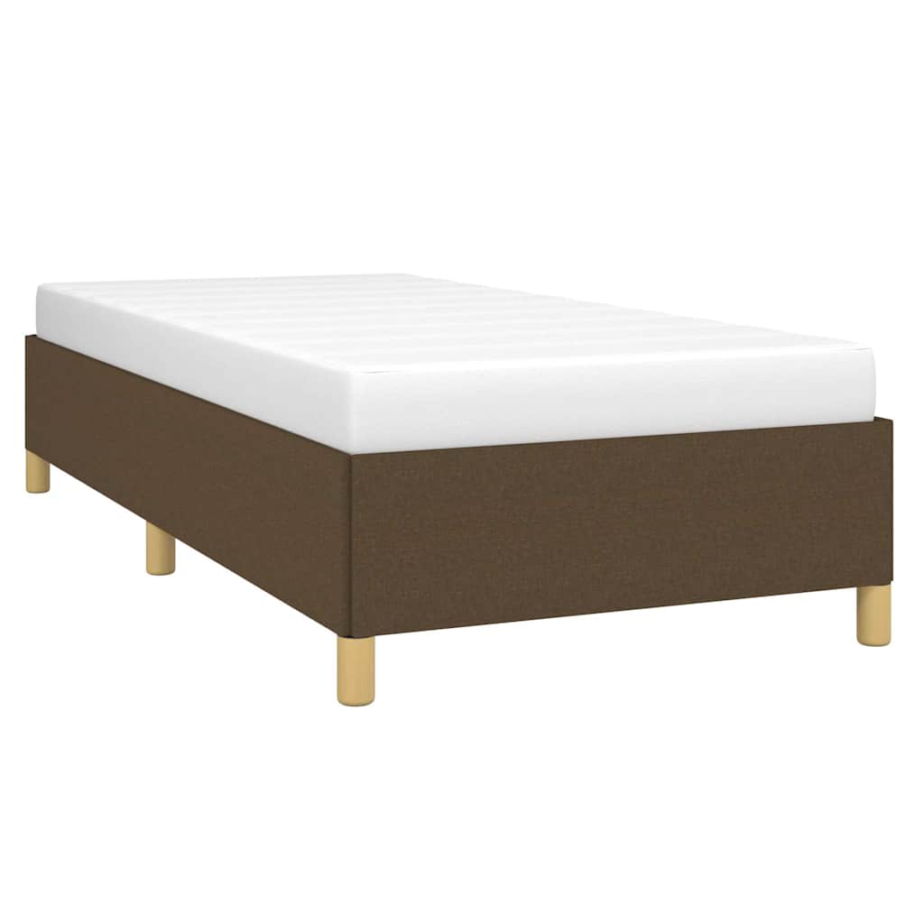 Giroletto senza Materasso Marrone Scuro 100x200 cm Tessuto
