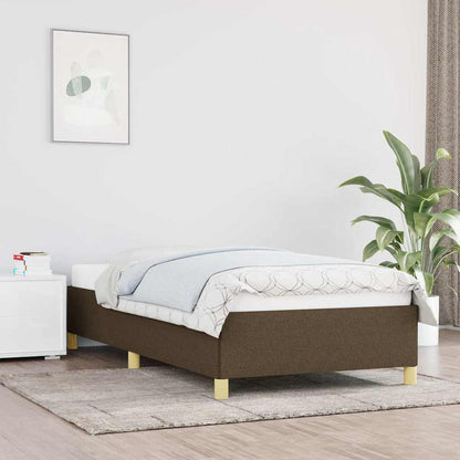 Giroletto senza Materasso Marrone Scuro 100x200 cm Tessuto
