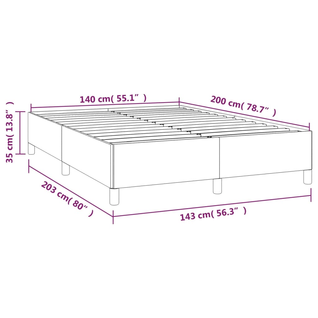 Giroletto senza Materasso Crema 140x200 cm in Tessuto