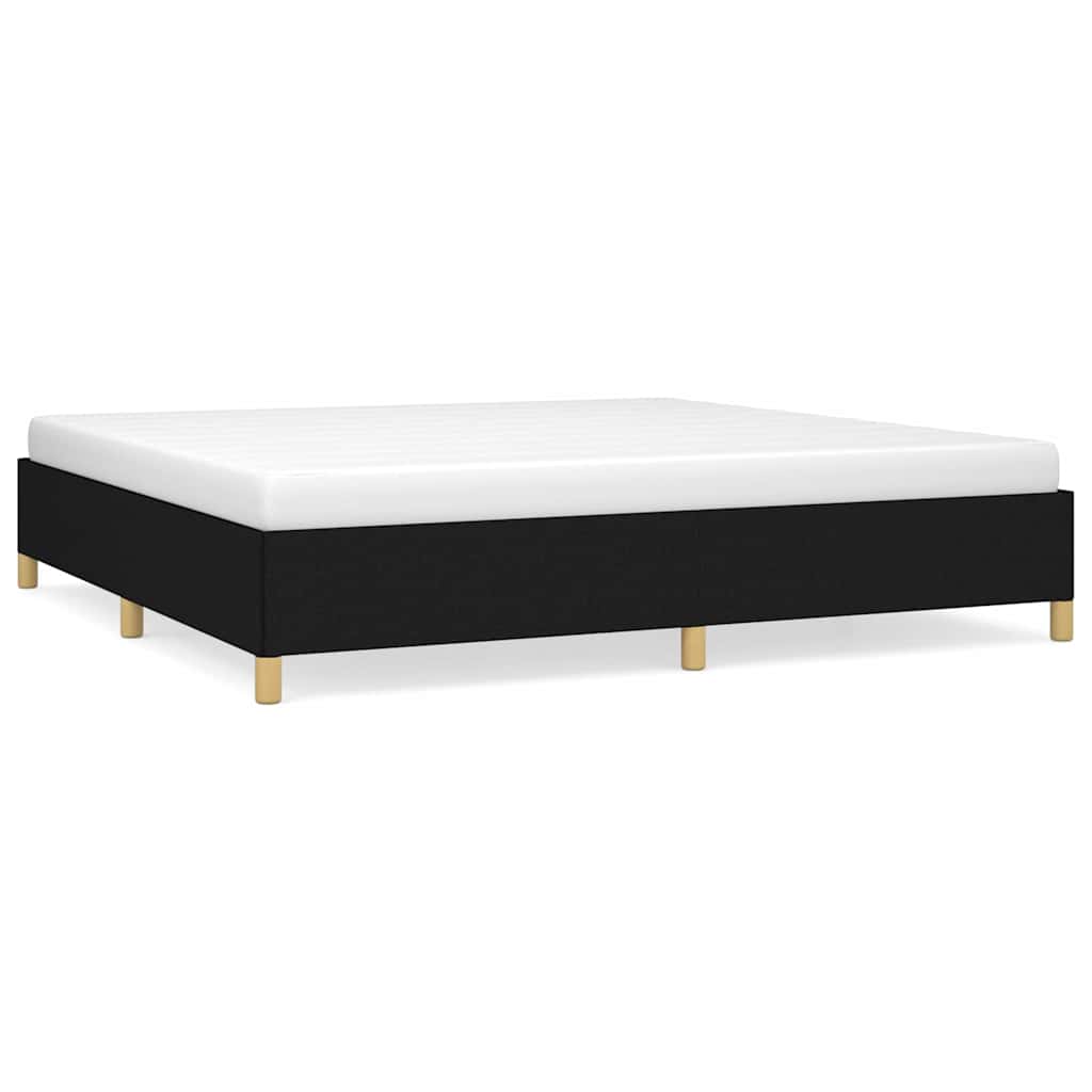Giroletto senza Materasso Nero 200x200 cm in Tessuto