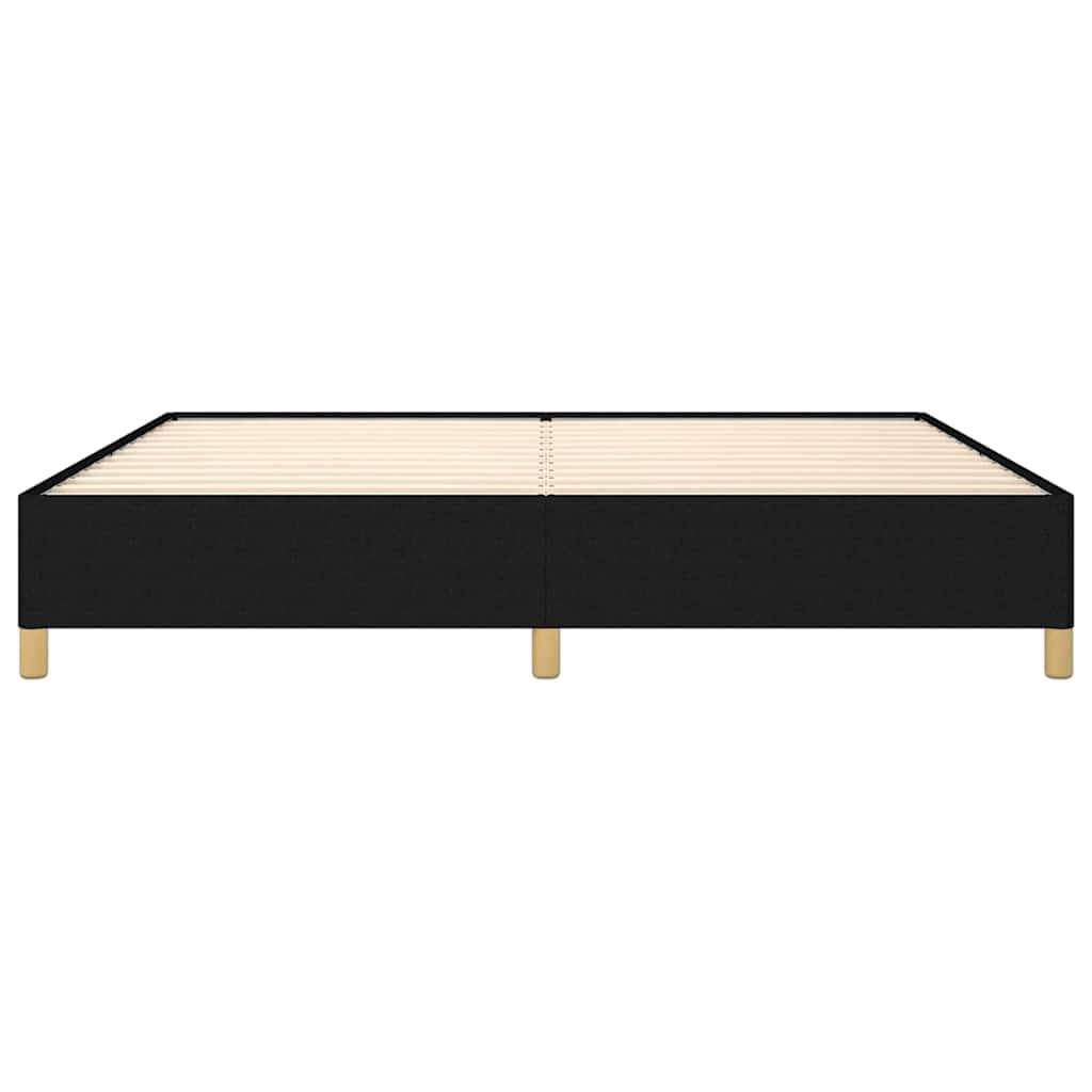 Giroletto senza Materasso Nero 200x200 cm in Tessuto