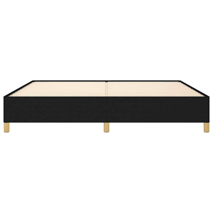 Giroletto senza Materasso Nero 200x200 cm in Tessuto
