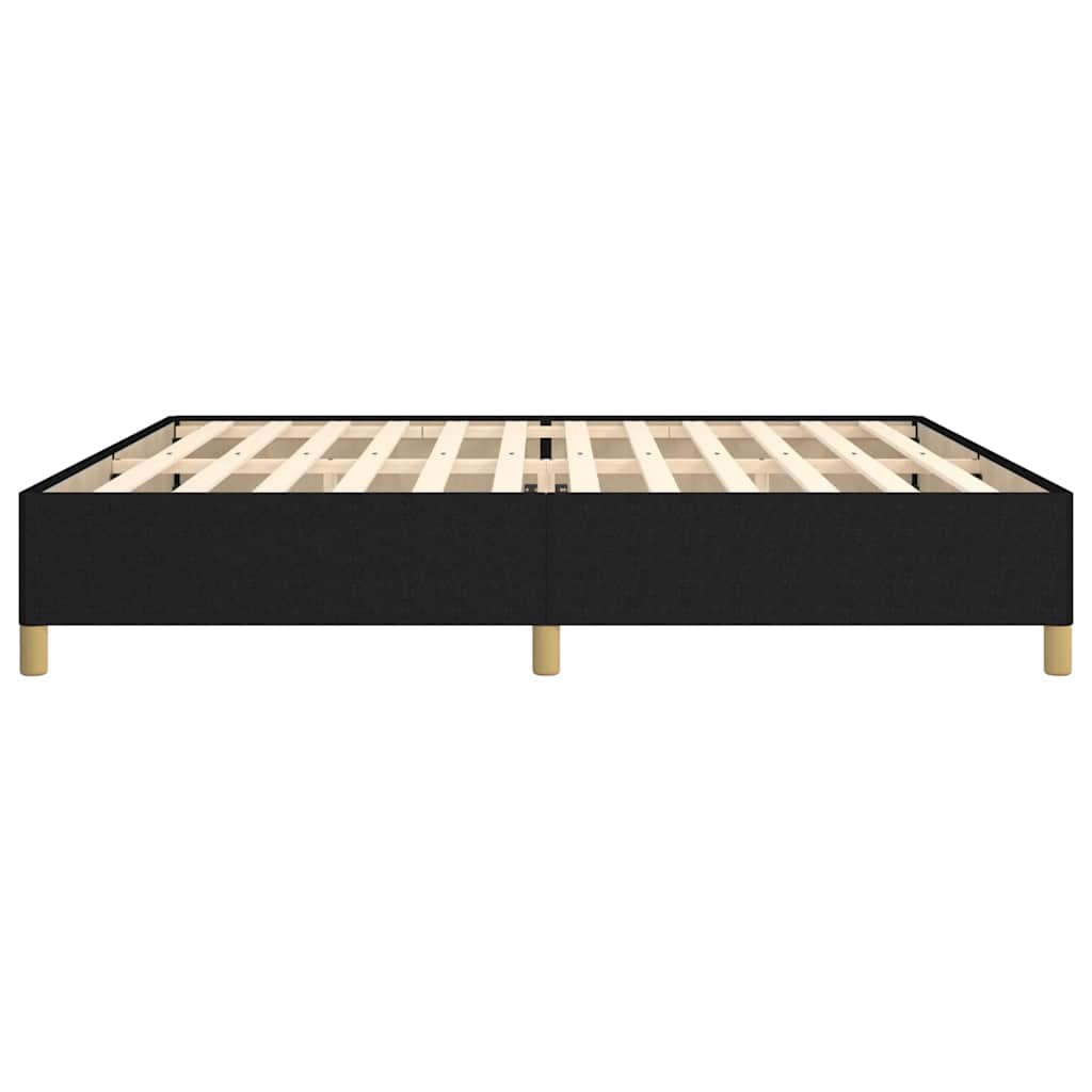 Giroletto senza Materasso Nero 200x200 cm in Tessuto