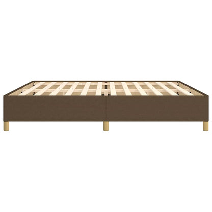 Giroletto senza Materasso Marrone Scuro 200x200 cm in Tessuto