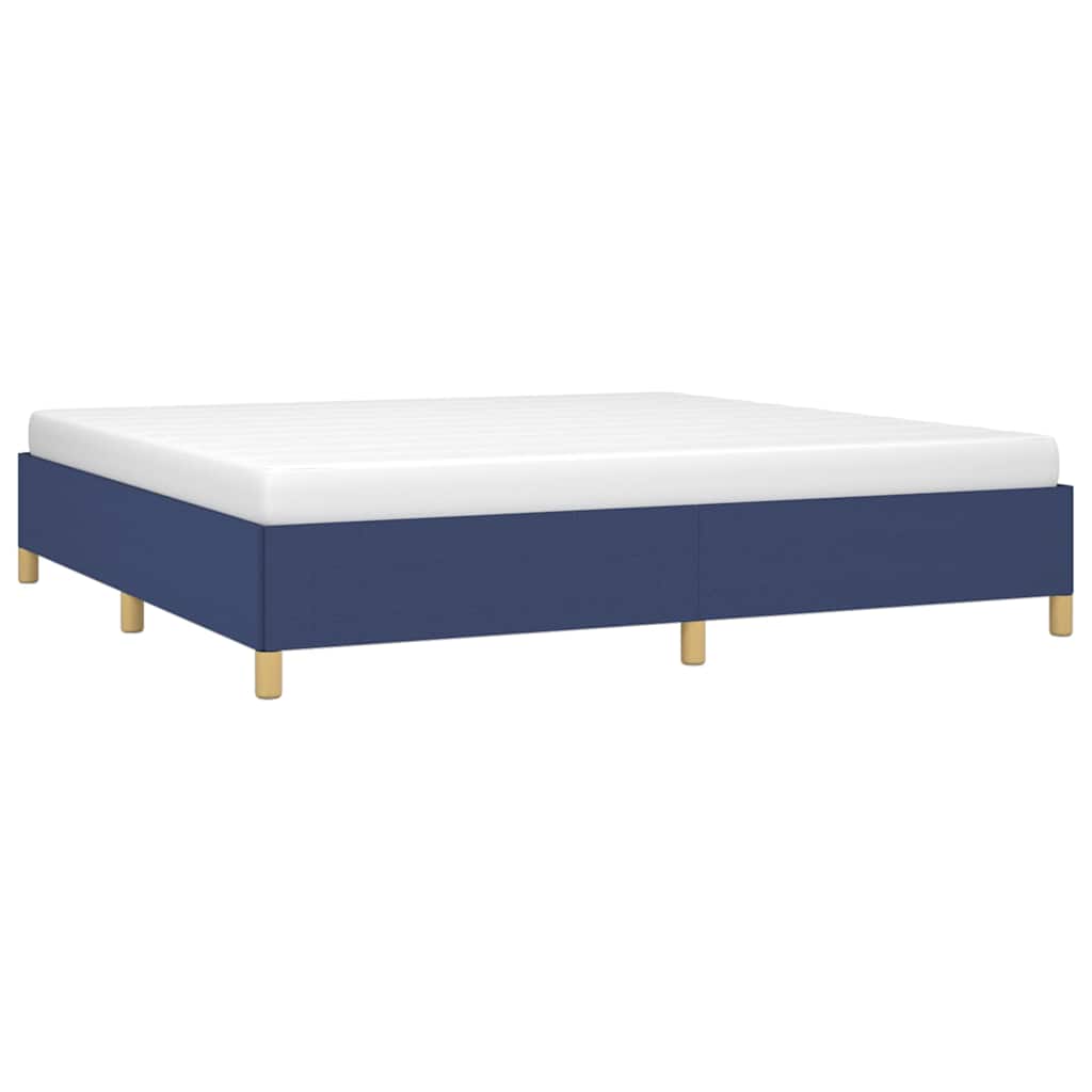 Giroletto senza Materasso Blu 200x200 cm in Tessuto
